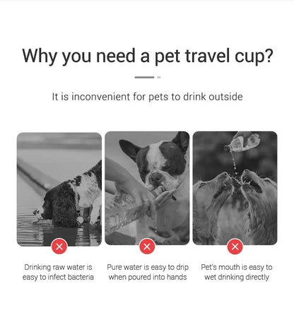 Outdoor Walking Puppy Pet Travel Water Bottle Cat Drinking Bowl Supplies Portable Dog Water Bottle for Small Large Dogs Bowl