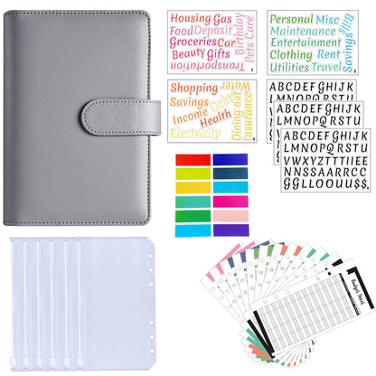 A6 Binder Cash Envelopes for Budgeting Money Organizer for Cash Money Envelopes for cash Leather A6 Binder with zipper