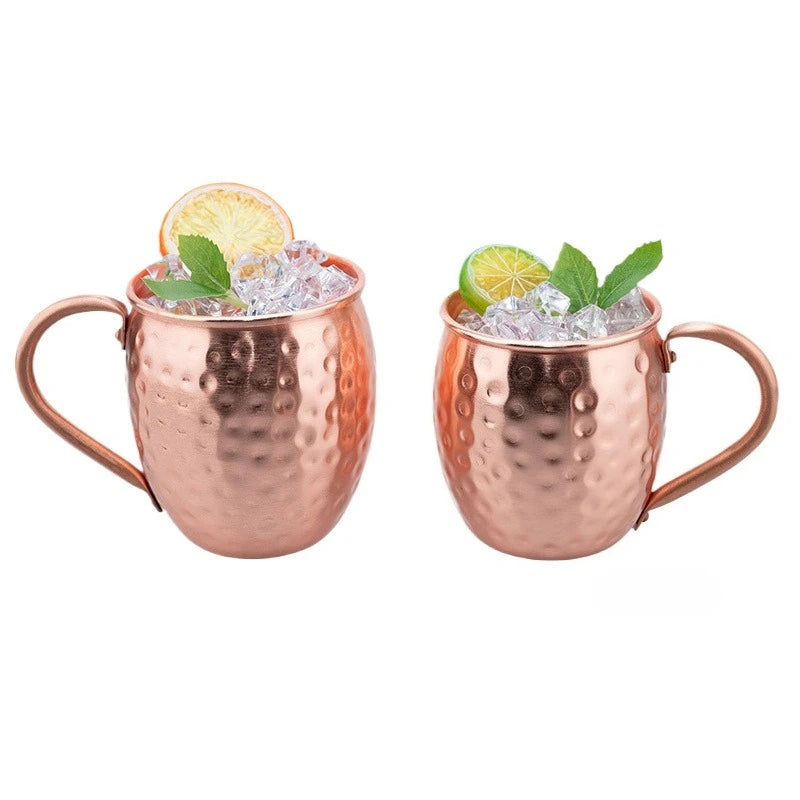 Pure Copper Moscow Mule Mug 350ml – Handcrafted Copper Cup for Cocktails, Mojitos, Whiskey, Beer – Classic Hammered Finish