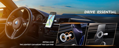 for MagSafe Car Mount, 3-in-1 Upgraded Magnetic Phone Ring Holder Grip Kickstand Car  with MagSafe Accessories for IOS & Android