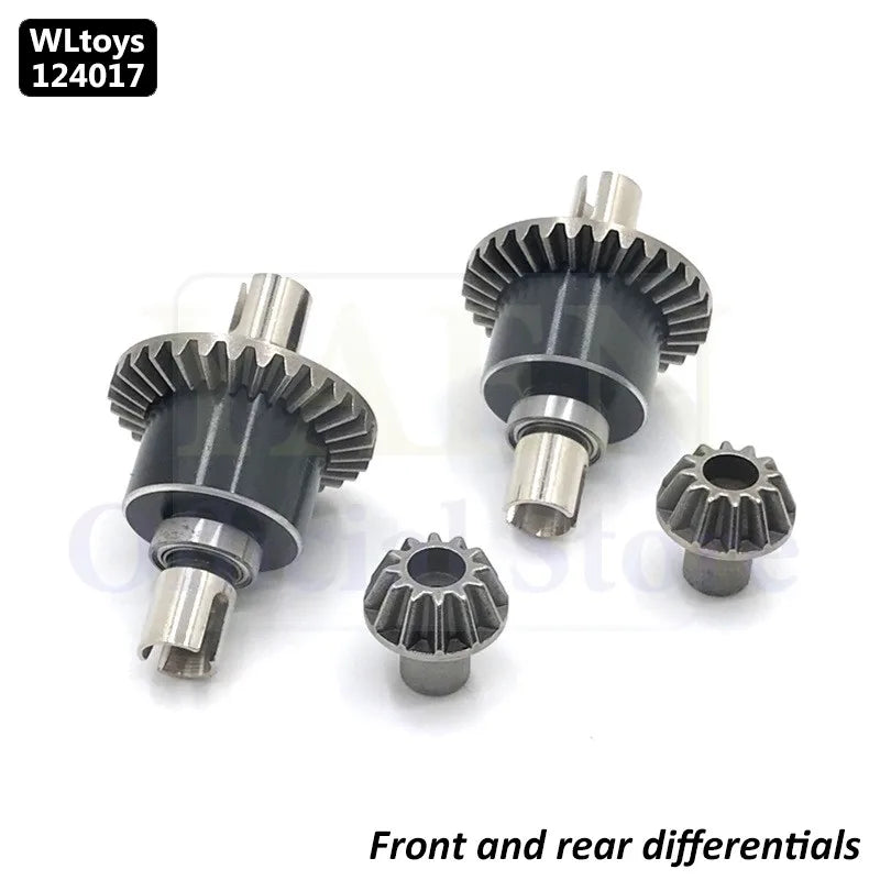 WLtoys 124017 1/12 RC Original Metal Spare Parts Swing Arm C Seat Bottom Motor Differential Gearbox Shock Absorbers Tire