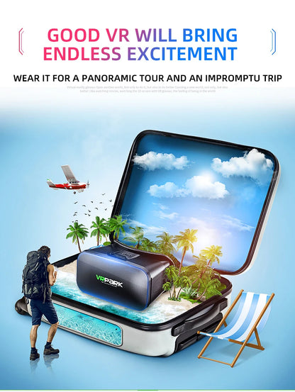 VR Glasses 3D Virtual Reality Headset Helmet For Phone Lenses Goggles Devices Viar Smart Smartphones Cell Game Viewer Mobile Set