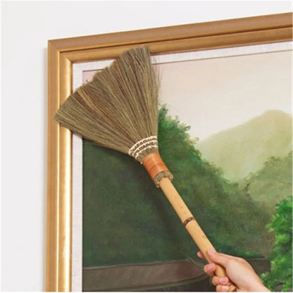 Retro Japanese Soft Hair Brooms Wood Floor Sweeping Straw Braided Household Floor Cleaning Household Floor Useful Cleaning Tools
