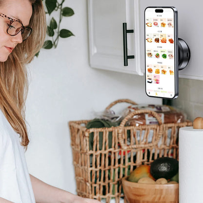 Magnetic Suction Cup Phone Mount for iPhone 16/15/14/13/12 Pro Max Plus Mini Magnetic Phone Holder for Car/Mirror/Smooth Surface