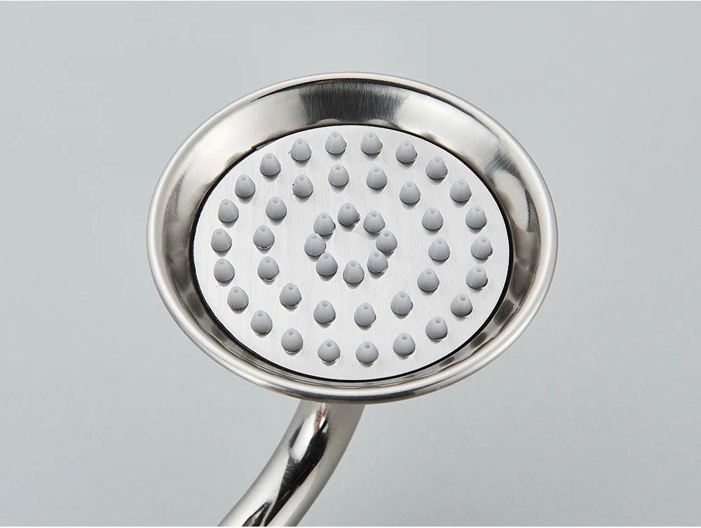 Brushed Nickle Hand Held Shower Head Handshower Head 100% Copper Head Faucet Accessory Single Function Shower Head Shower Hose