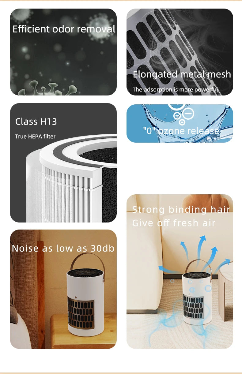 Pet air Purifier for cats and dogs Hair in bedroom hoe ca in Bedroom hoe Cabinet True HEPA Filter Filtration System Cleaner Odor