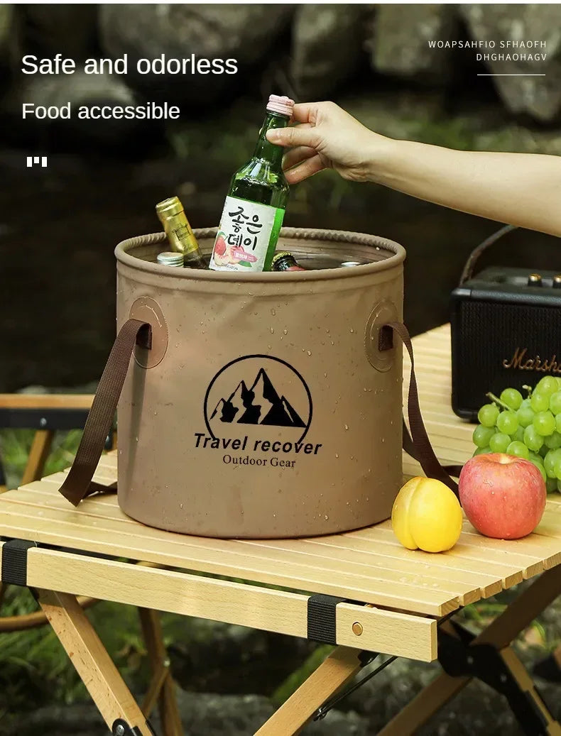 5L/10L/20L Car Folding Bucket Waterproof Foldable Sink Portable Travel Foldable Basin Camping Hiking Fishing Storage Bucket