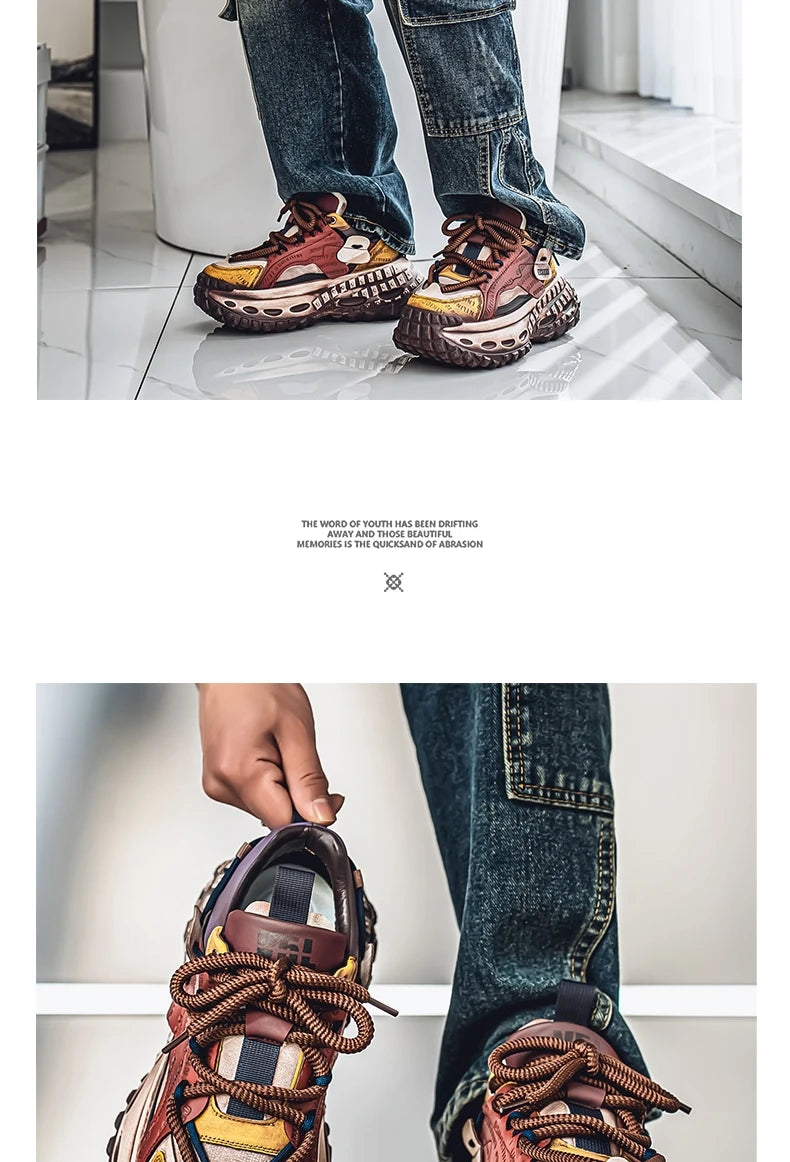 Casual Sneaker Men's Sneakers Loafers Wear-resistant Non-Slip Fashion Sports and Leisure Shoes for Men Outdoor Thick Bottom