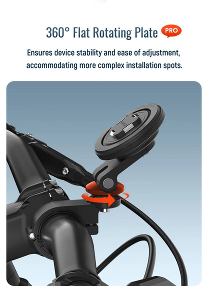 Magnetic Bike & Motorcycle Phone Mount - Universal Smartphone Holder with GPS Support, Secure Magnetic Attachment for Cycling