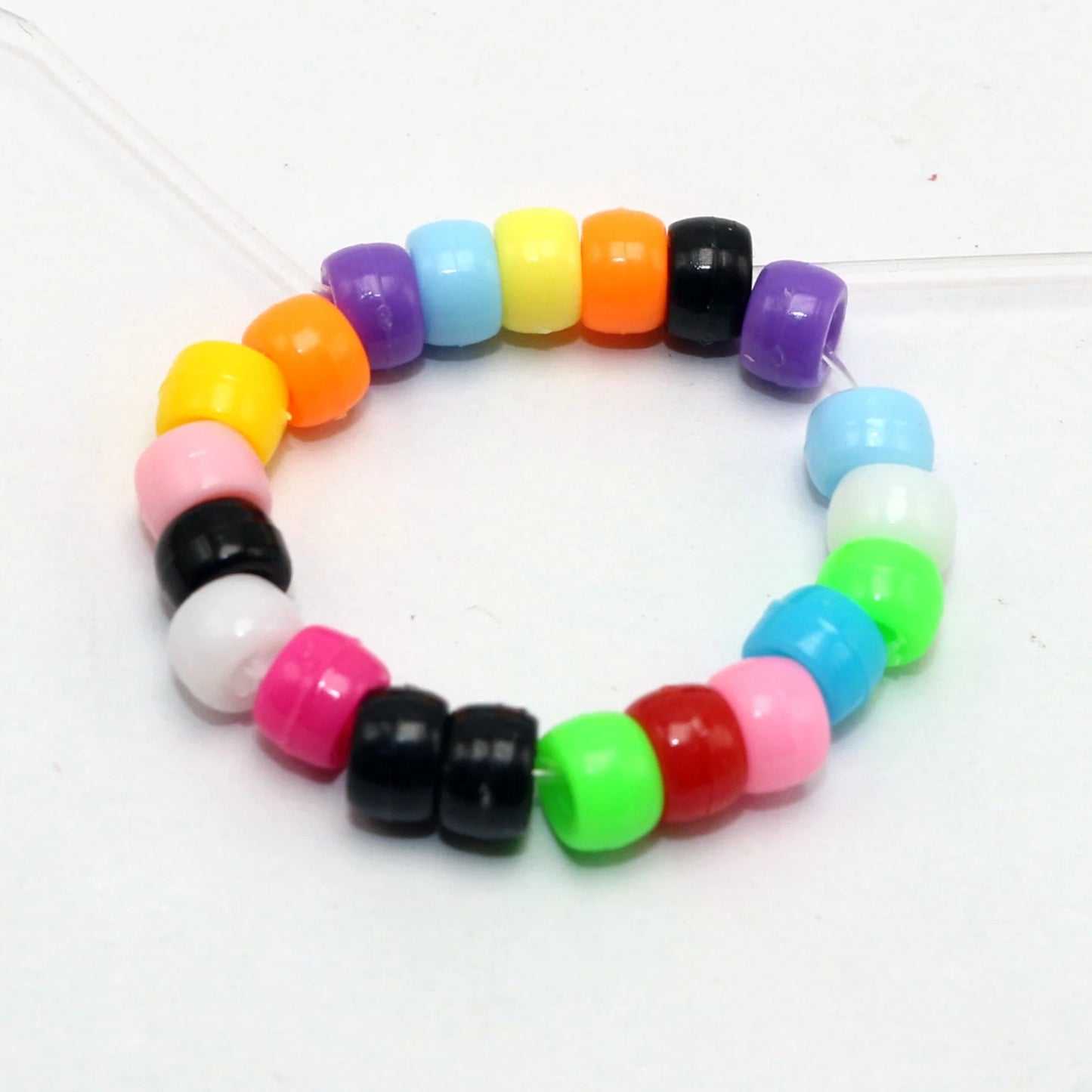 1000 Mixed Color Acrylic Tiny Barrel  Beads 6X4mm for Kids Kandi Craft