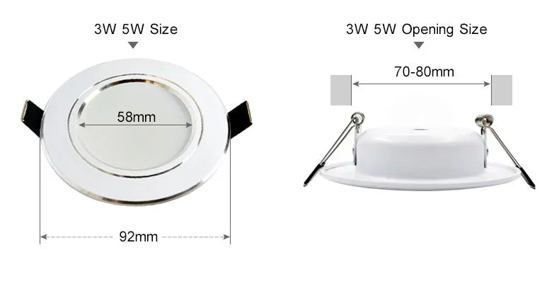 Led Downlight 3W 5W 7W 9W 12W 15W 18W AC 220V 230V 110V  Ceiling Bathroom Lamps Living Room Light Home Indoor Lighting