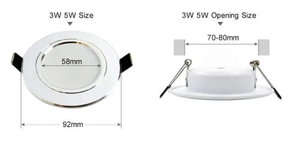 Led Downlight 3W 5W 7W 9W 12W 15W 18W AC 220V 230V 110V  Ceiling Bathroom Lamps Living Room Light Home Indoor Lighting