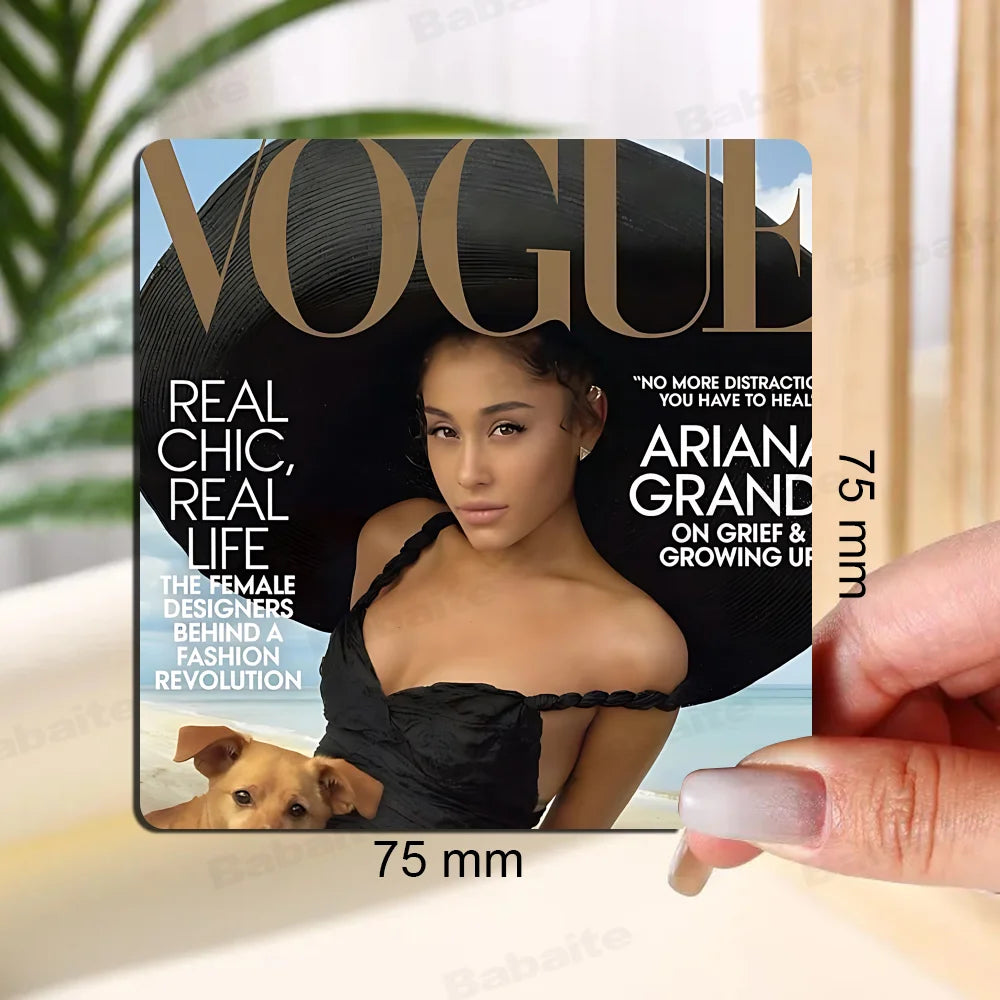 Singer A-Ariana Grande Fridge  Magnet Personalized Fridge Magnet Square Shape Fridge Refrigerator Wall Door Decoration