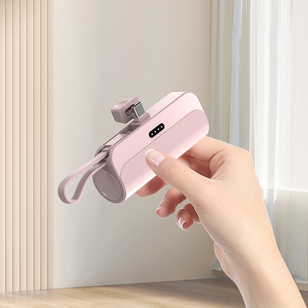 Mini Power Bank 5000mAh Portable Mobile Phone Charger External Battery Power Bank Plug Play For iPhone Samsung Xiaomi Power Bank