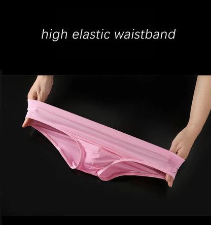 Mens Underwear Briefs Sexy Cueca Calzoncillos Hombre Slip Men Sleepwear Breathable Cotton Solid Color Male Panties Underpants