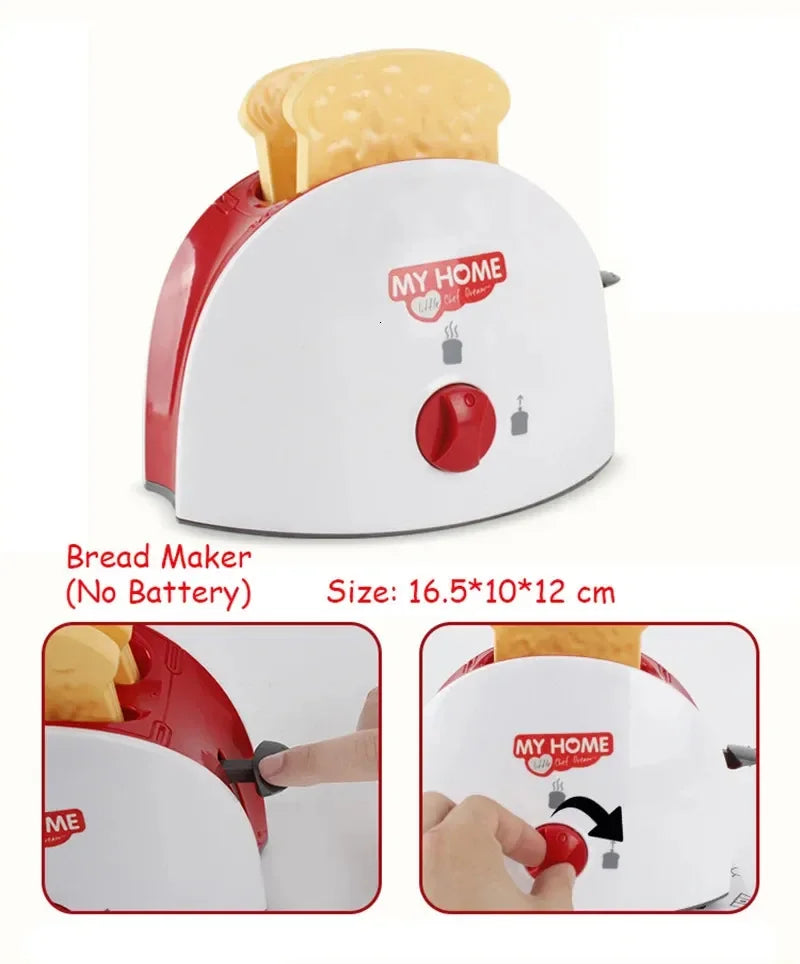 Kitchen Appliances Toys Toy Kitchen Set for Kids Play Kitchen Doll House Accessories Blender Coffee Maker Machine Mixer Toaster