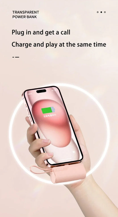 Xiaomi Power Bank 50000mAh Pocket Power Bank Portable Capsule Power Bank Fast Charging External Battery for iPhone Samsung