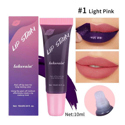 3 Colors Lip Stain Gloss Tattoo Magic Color Peel Off Mask Tint Long Lasting Waterproof Lip Gloss