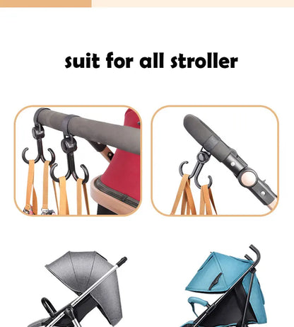 1/3pcs Baby Bag Stroller Hook Pram Rotate 360 Degree Rotatable Cart Organizer Pram Hook Crochet Stroller Accessories