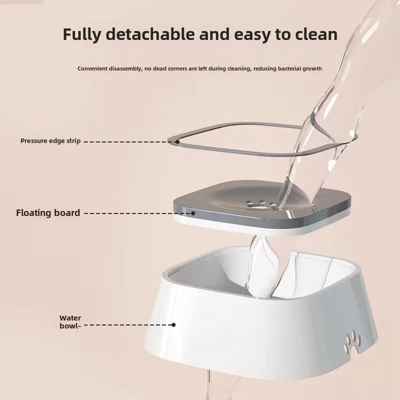 Pet bowl Dog water bowl Non-wet mouth floating bowl anti-spill cat water dispenser anti-splash dog bowl