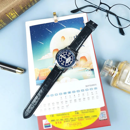 Business Style Blue Light Glass Men Watch Casual Fashion Belt Quartz Wristwatches Men Party Decoration Friend Gift Часы Женские