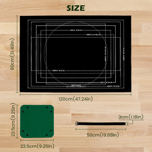 Puzzles Pad Felt Mat Up to 1500/2000/3000 Pieces Play Mat Puzzles Blanket Puzzle Accessories Easy to Use Roll Up Jigsaw