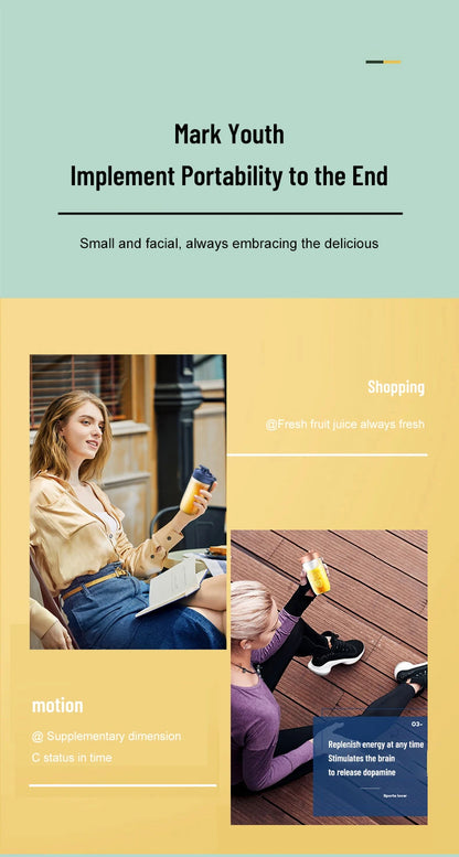 Portable Fruit Juice Blenders Summer Personal Electric Mini Bottle Home USB 6 Blades Juicer Cup Machine For Kitchen