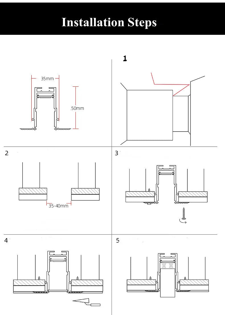 Magnetic Track Light Grille Flood Lamp Modern Embedded Flexible Linear Fixture LED Spotlight DC48V Ceiling Indoor Living
