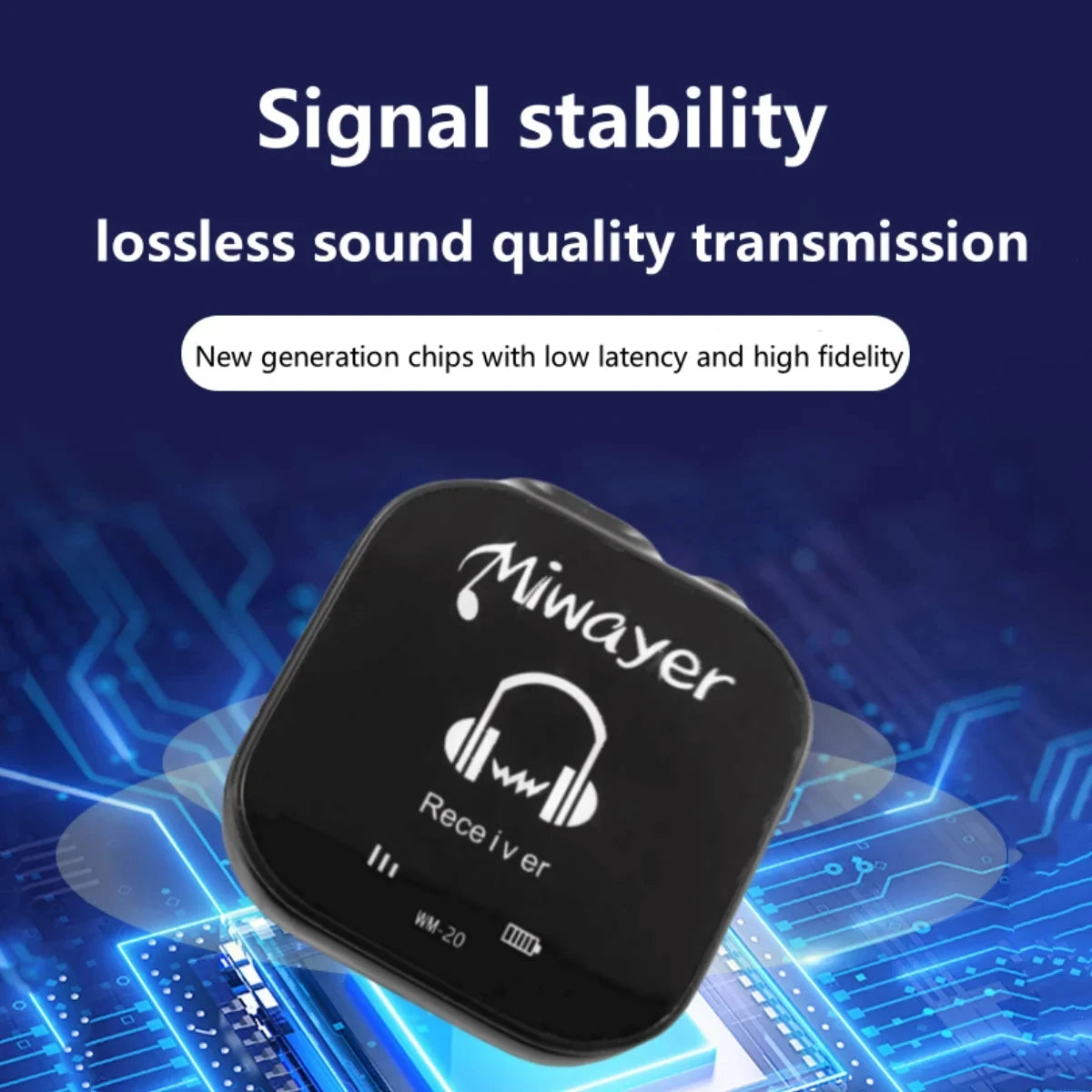 Miwayer 5.8G Wireless In Ear Monitor System Transmitter Receiver System IEM System with Transmitter Receiver Automatic Pairing