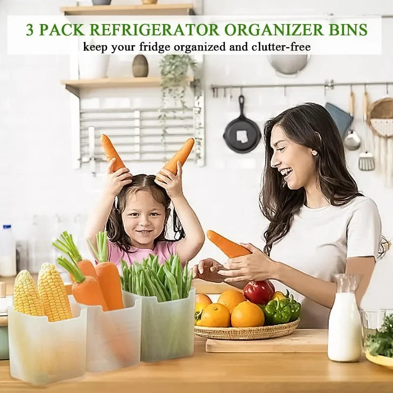10x Fridge Door Storage Box Food Fresh Refrigerator Organizer Bin Food Container Kitchen Fruit Spice Vegetable Box Shelf Basket
