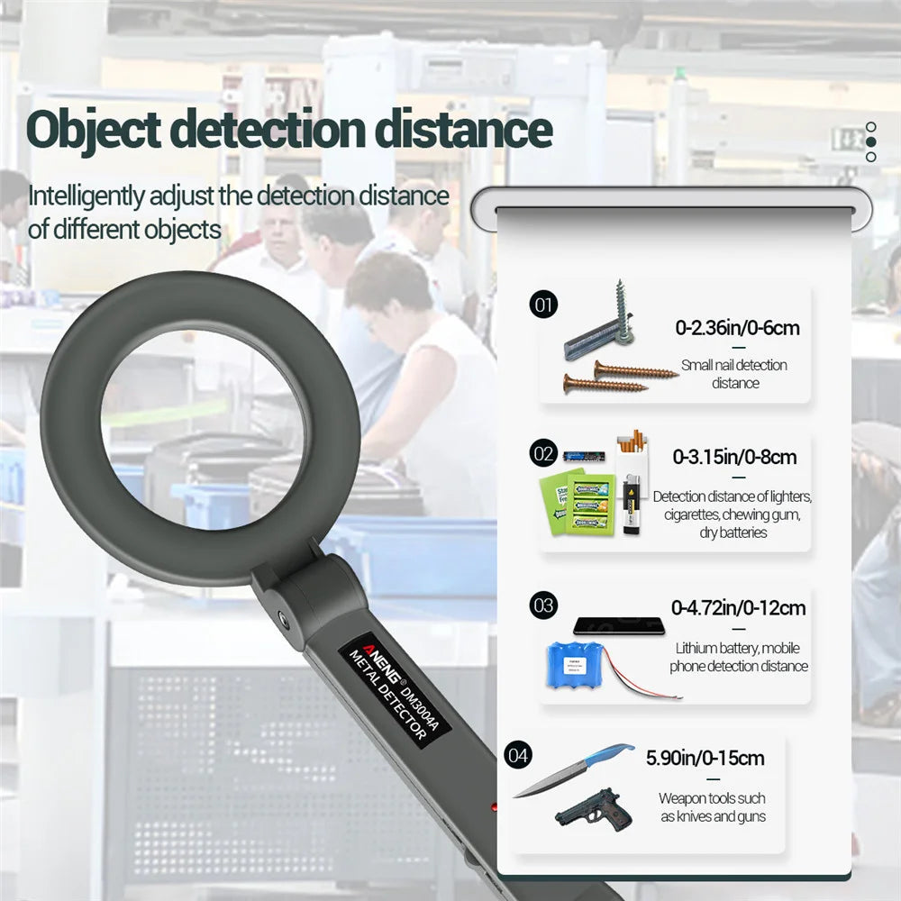 Metal Detector DM3004A Waterproof Handheld Alarm High Sensitivity Metal Scanner Security Checker Pinpointer Metal Detect Tool