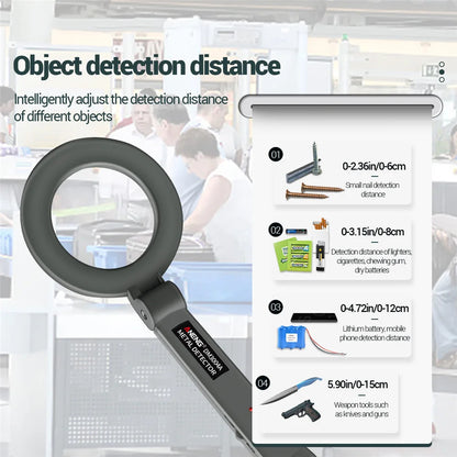 Metal Detector DM3004A Waterproof Handheld Alarm High Sensitivity Metal Scanner Security Checker Pinpointer Metal Detect Tool