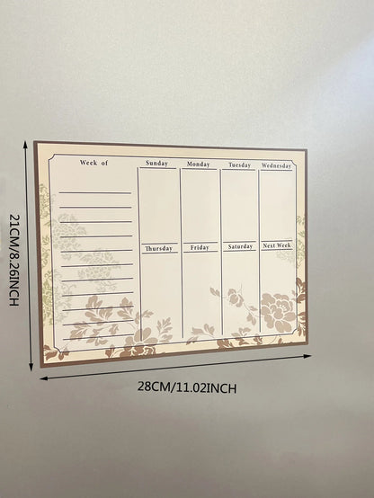 A refrigerator magnet ,monthly and weekly planner, magnetic calendar sticker, soft magnetic note sticker, message board