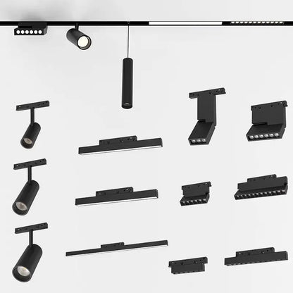 Magnetic Track Light Grille Flood Lamp Modern Embedded Flexible Linear Fixture LED Spotlight DC48V Ceiling Indoor Living