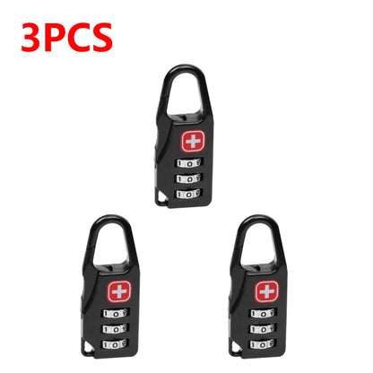 3 Digit Number Combination Pad Lock Padlock Outdoor Waterproof Lock Suitcase Luggage Security Coded Lock Zinc Alloy Code Lock