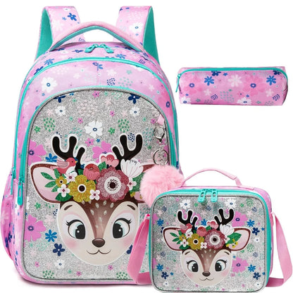 School Bags for Girls Boys Back To School Backpack Set Kids Cute Bookbag for Elementary Kindergarten Students Backpack Mochilas