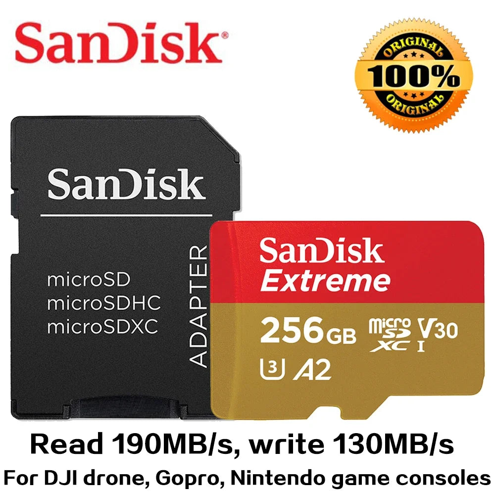 micro SD Memory In Card 4K Stick Reader In Memory A1 32 GB A2 128GB 256GB 512 GB 1TB Extreme Pro Micro 64 GB Class 10 U 3 Card