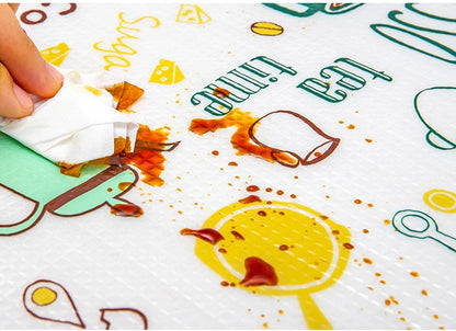 1 Roll Waterproof Table Mats Drawers Cabinet Shelf Liners Thickened Oilproof Mat Cartoon Table Pads Kitchen Table Decoration