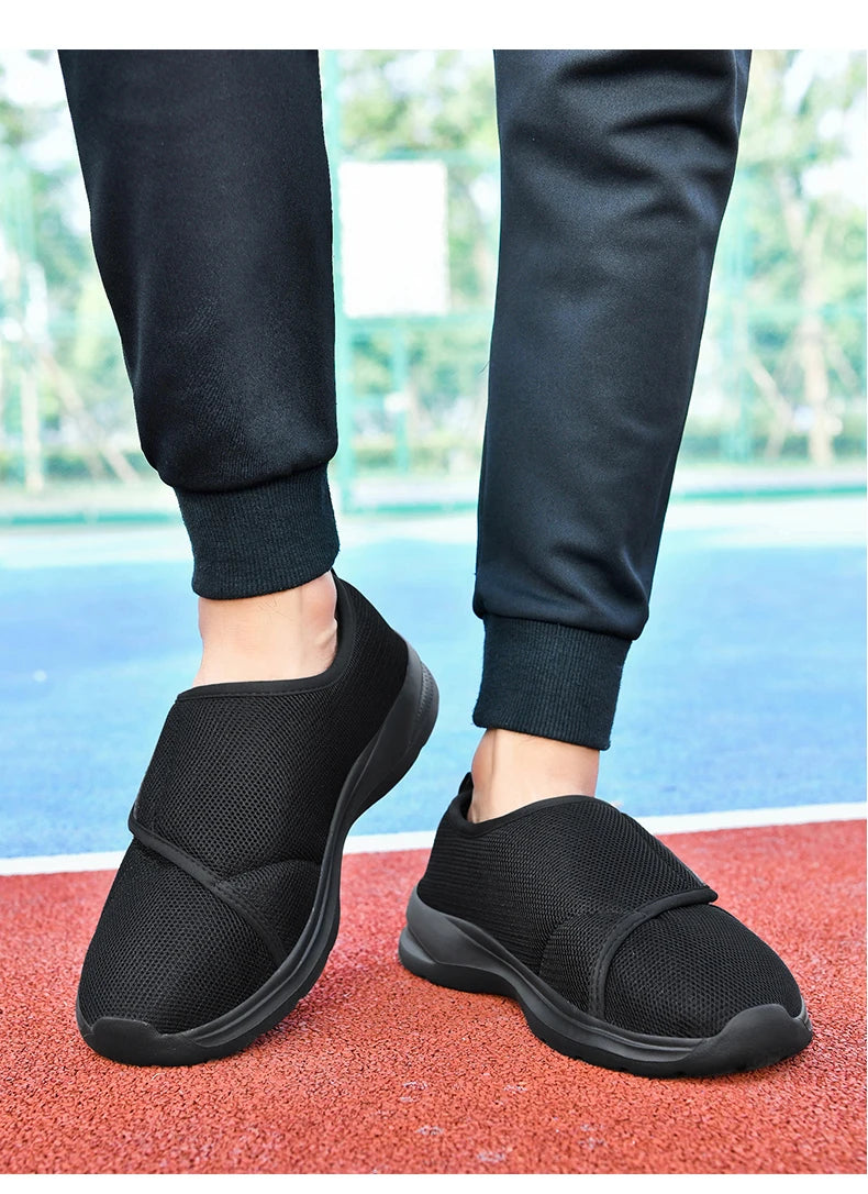 Diabetic Shoes for Men Wide Width Walking Shoes Slip-On Orthopedic Shoes for Swollen Feet Foot Pain Relief Cushion Sneakers