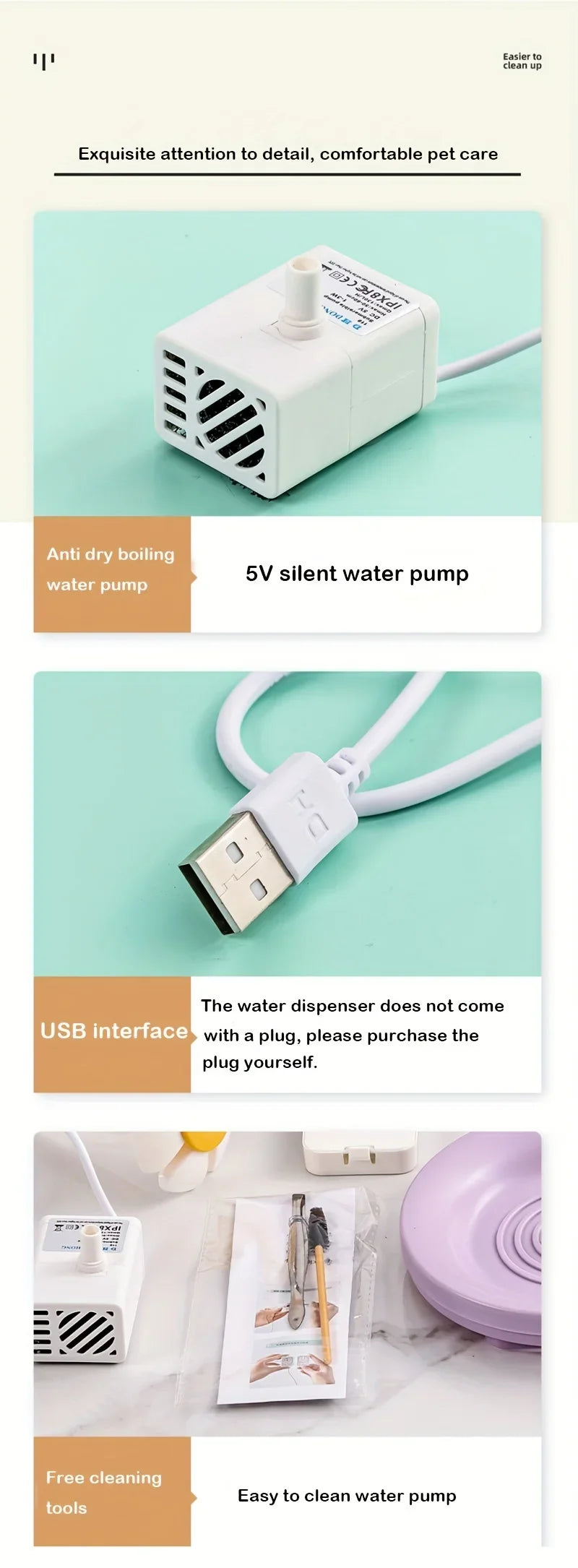 Automatic Cat Feeder Water Fountain With Large Capacity Flower Design Silent Pet Feeding System With Filter For Cats And Dogs