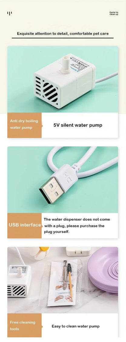 Automatic Cat Feeder Water Fountain With Large Capacity Flower Design Silent Pet Feeding System With Filter For Cats And Dogs