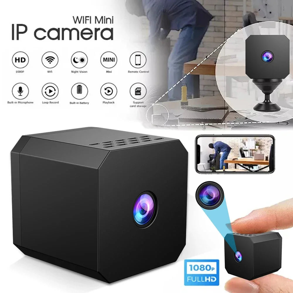 Smart Security Camera Mini Outdoor 1080P WiFi Night Vision Human Detection 2-Way Audio Cloud/SD Storage Camara Espia Smart Home
