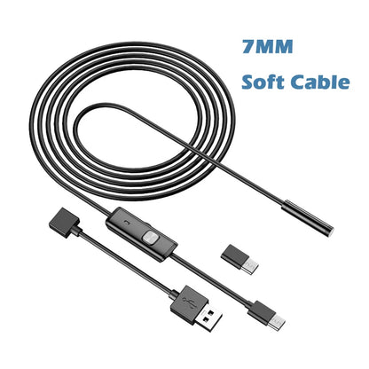 ENWOR Industrial Endoscope Camera IP67 Waterproof 5.5mm 7mm 3IN1 For Android Phones PC USB Endoscope Camera 6LEDs Adjustable