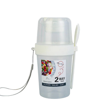 Breakfast On The Go Cups, Salad Cup To Go, Take And Go Yogurt Cereal Overnight Oats Snack Parfait Containers & Salad Dressing Ho