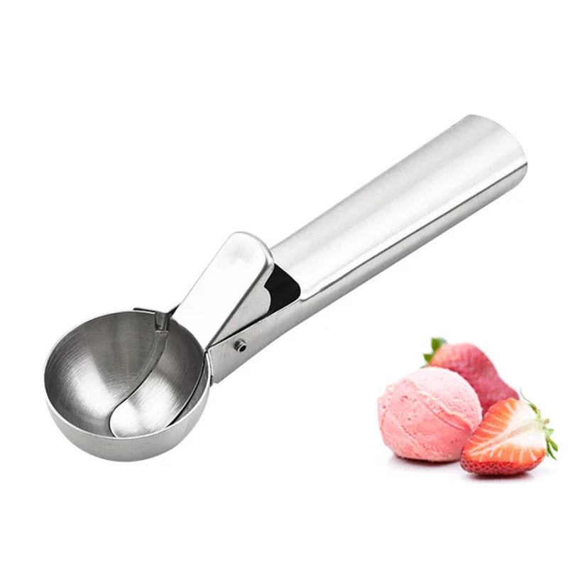 Stainless Steel Ice Cream Spoon Multifunctional Cream Spoon Fruit Spoon Round Ball Spoon Ball Digger