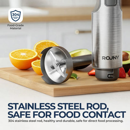 Hand Immersion Blender Powerful 4-in-1 Stainless Steel Stick Food Mixer 700ml Mixing Beaker 500ml Processor Whisk