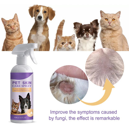 60ml Pet Skin Itching Spray Antimicrobial No Alcohol Removing Mites And Relieving Cleaning Care Supplies For Dogs And Cats