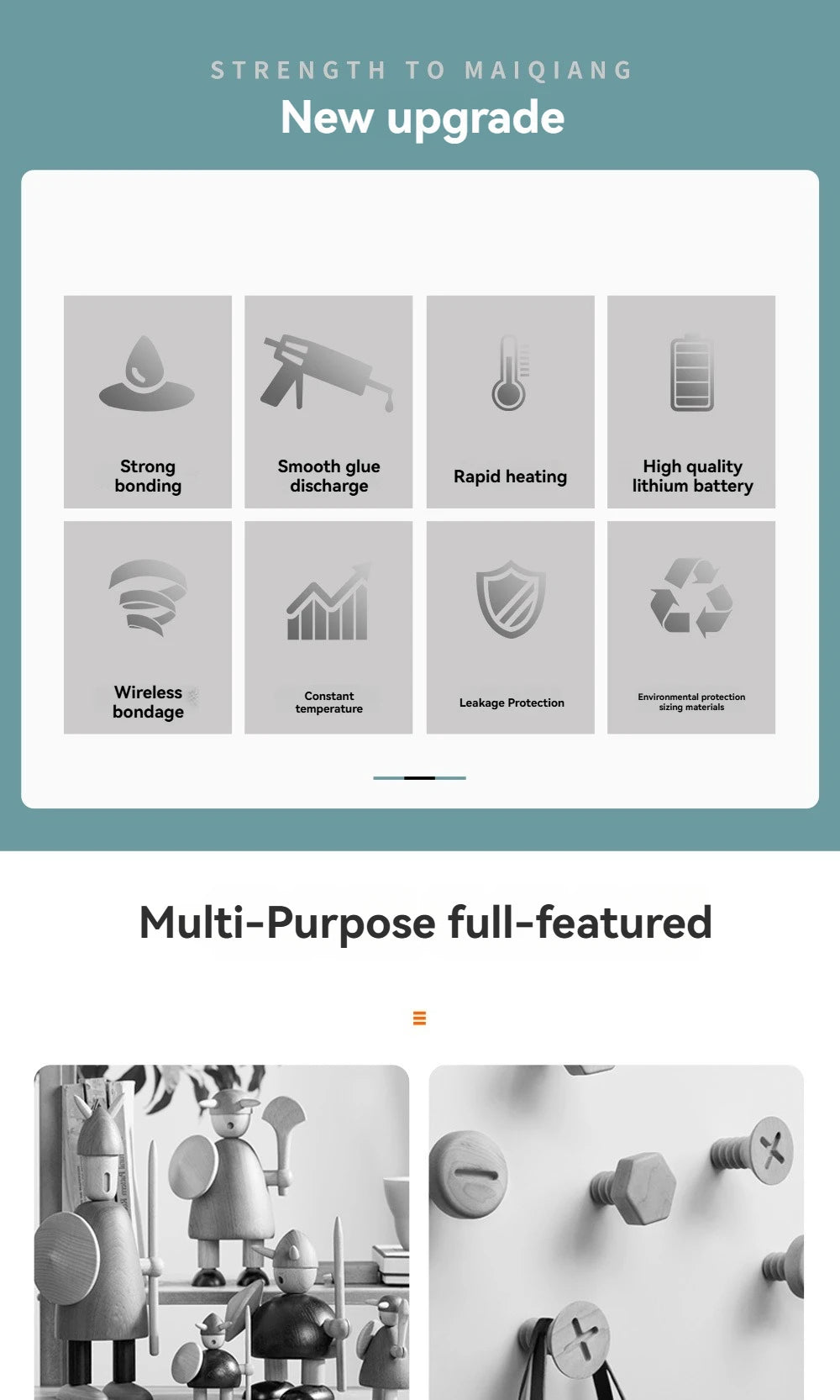 Cordless Hot Melt Glue Gun Child Hand Crafts Home DIY Repair Use 7mm Glue Stick Wireless Glue Gun