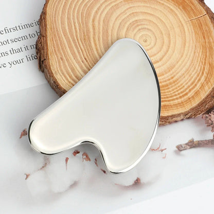 Facial Gua Sha Massager Tool - 1Pcs Stainless Steel Scraper for Face, Neck & Body Skin Care Guasha Therapy