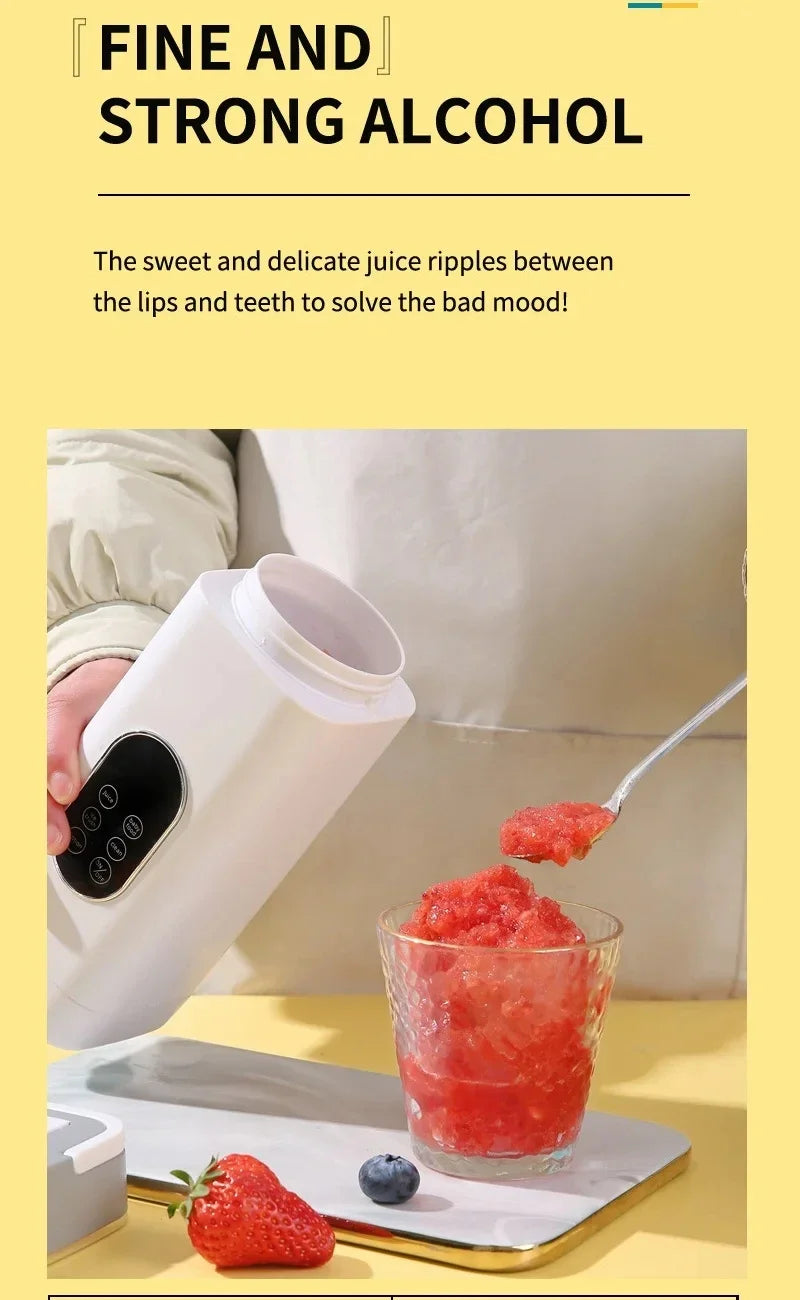 Electric Blender Rechargeable Portable Juicer USB Charging Hand Blender Electric Fruit Juicer 12 Blades Crushed Ice Juicer Cup